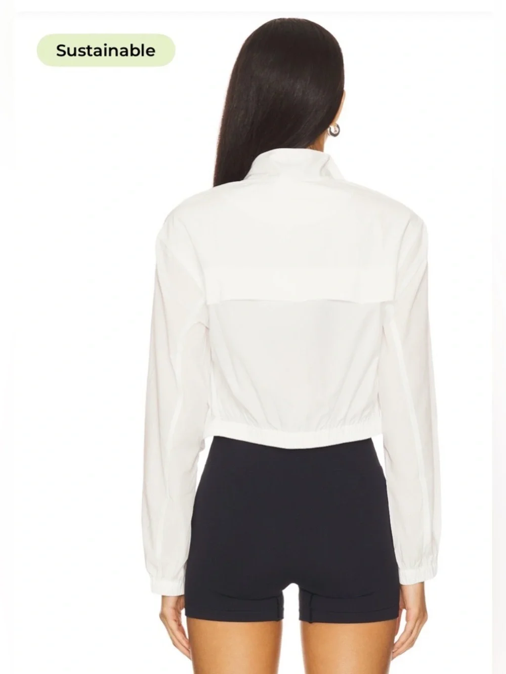 Aspen Cropped Jacket in Bright White, size XS
